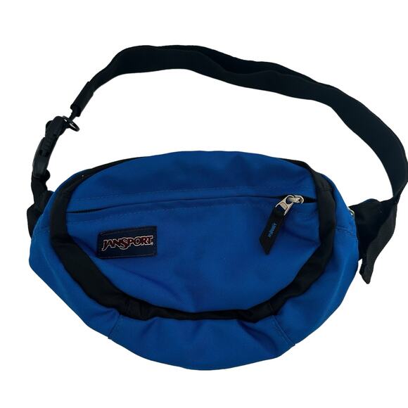 Jansport Classic Vintage Fanny Pack Bag In Cobalt Blue - Picture 2 of 9